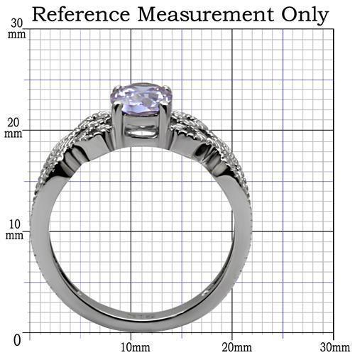 TK079 - High polished (no plating) Stainless Steel Ring with AAA Grade-Lacatang Jewelry