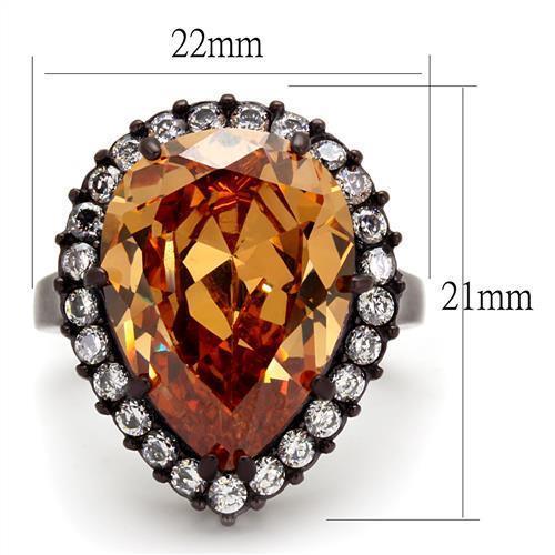 Women Stainless Steel Cubic Zirconia Rings TK2675-Lacatang Jewelry